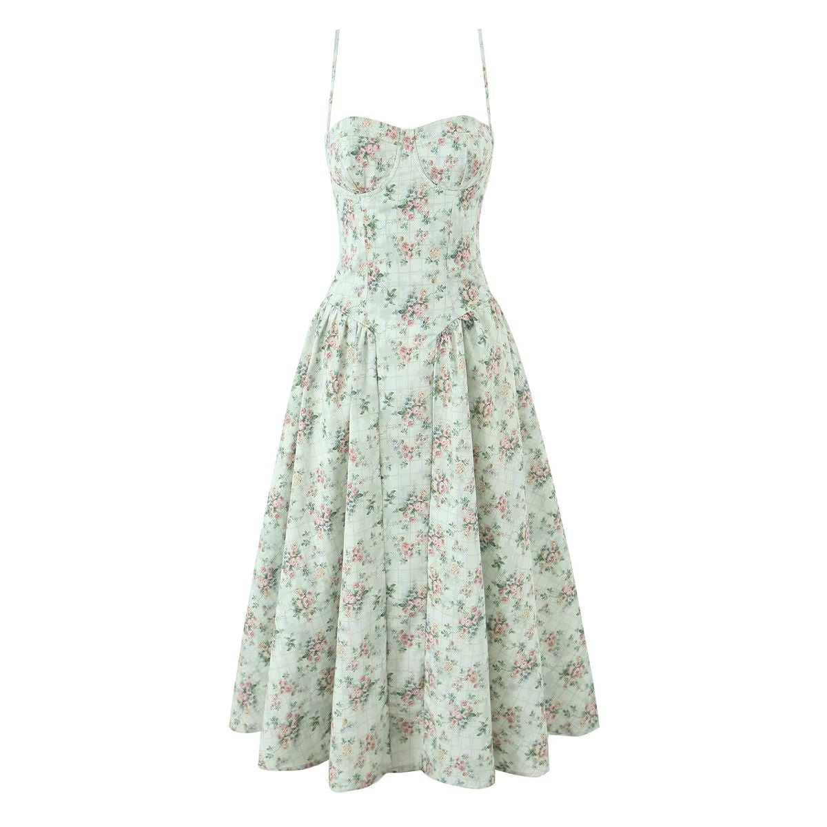 Abito Floreale Estivo Elegante - Vestito Midi leggero Donna