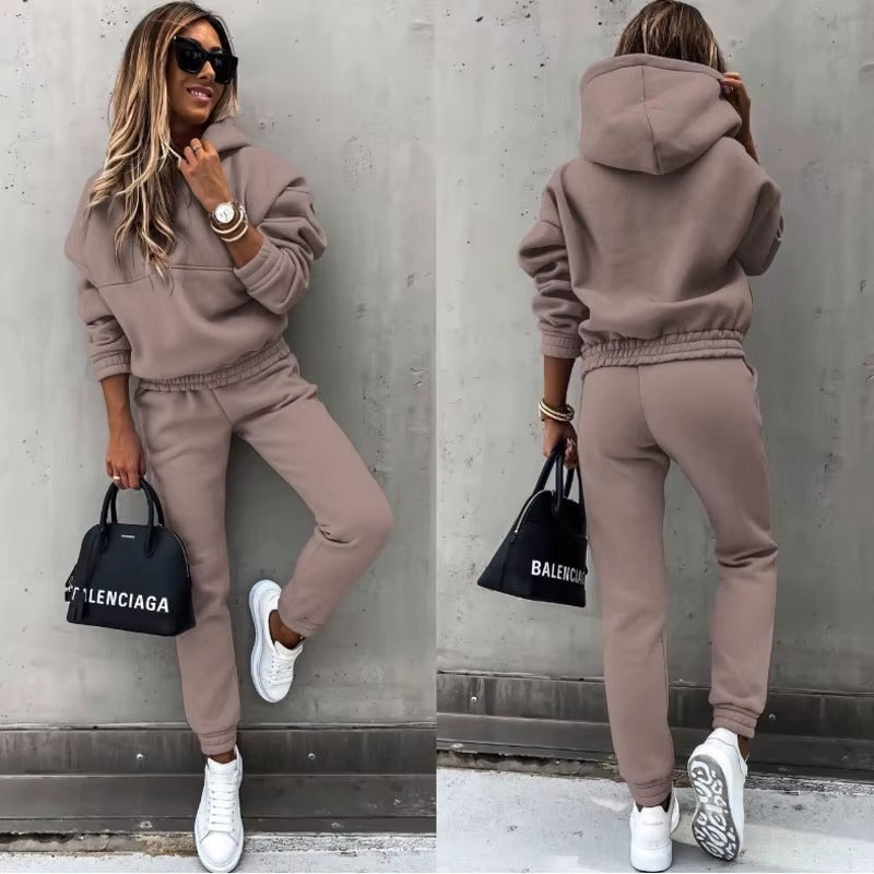 Tuta per Donna - Set Felpa con Cappuccio e Pantaloni Casual
